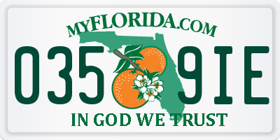 FL license plate 0359IE
