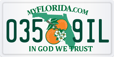 FL license plate 0359IL