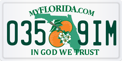 FL license plate 0359IM
