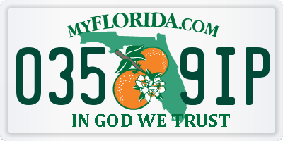 FL license plate 0359IP