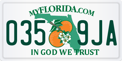 FL license plate 0359JA