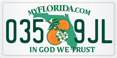 FL license plate 0359JL