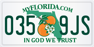 FL license plate 0359JS