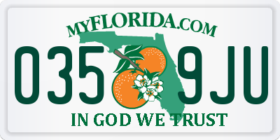 FL license plate 0359JU