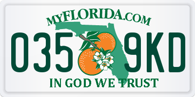 FL license plate 0359KD