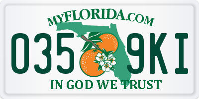FL license plate 0359KI