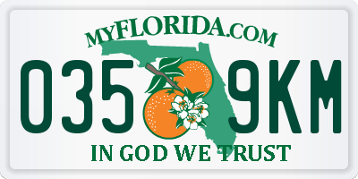 FL license plate 0359KM