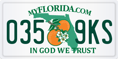 FL license plate 0359KS