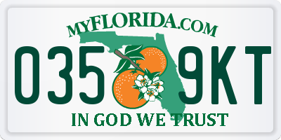 FL license plate 0359KT