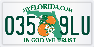FL license plate 0359LU