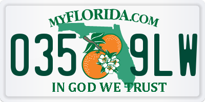 FL license plate 0359LW