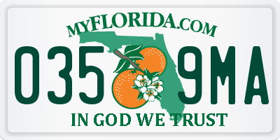 FL license plate 0359MA