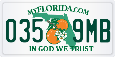 FL license plate 0359MB