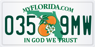 FL license plate 0359MW