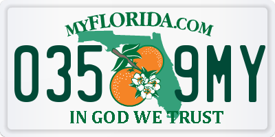 FL license plate 0359MY