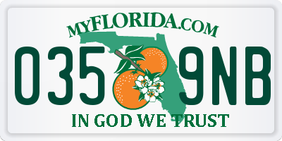 FL license plate 0359NB