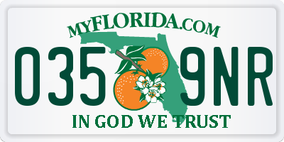 FL license plate 0359NR