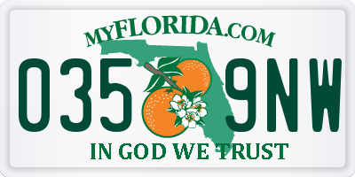 FL license plate 0359NW