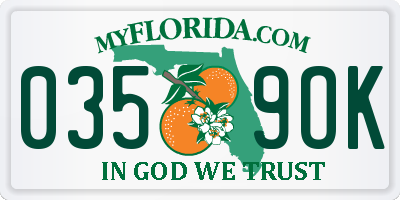 FL license plate 0359OK