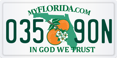 FL license plate 0359ON