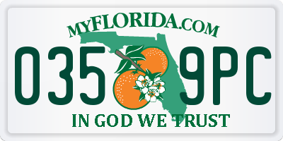 FL license plate 0359PC
