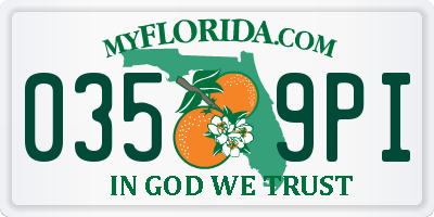 FL license plate 0359PI