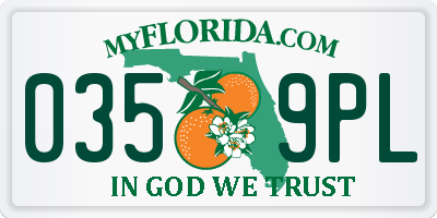 FL license plate 0359PL