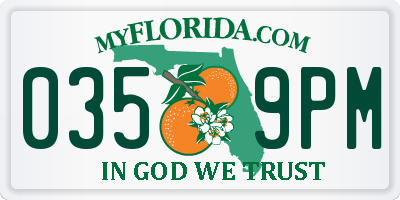 FL license plate 0359PM
