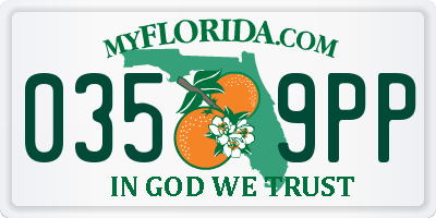 FL license plate 0359PP