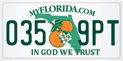 FL license plate 0359PT