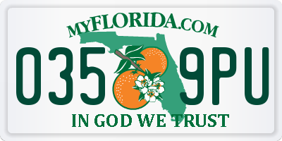 FL license plate 0359PU