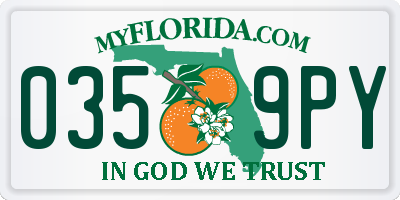 FL license plate 0359PY