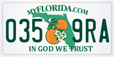 FL license plate 0359RA