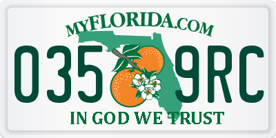 FL license plate 0359RC