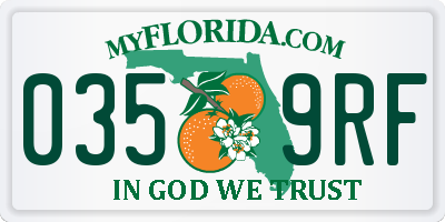 FL license plate 0359RF