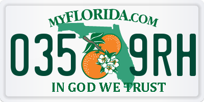 FL license plate 0359RH