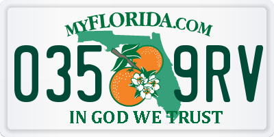 FL license plate 0359RV
