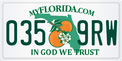 FL license plate 0359RW