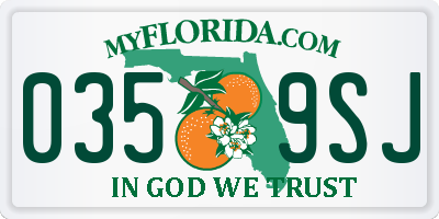 FL license plate 0359SJ