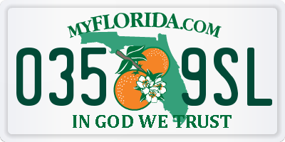 FL license plate 0359SL