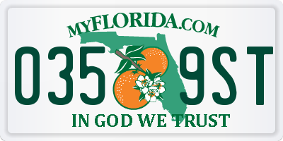 FL license plate 0359ST