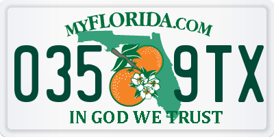 FL license plate 0359TX