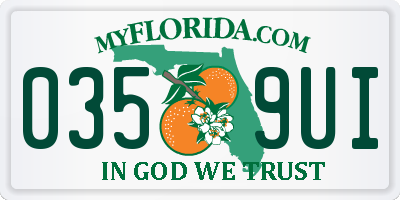 FL license plate 0359UI