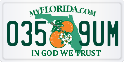 FL license plate 0359UM