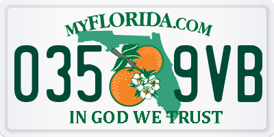 FL license plate 0359VB