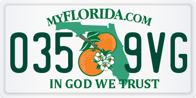FL license plate 0359VG
