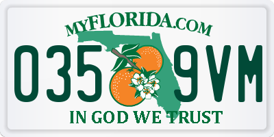 FL license plate 0359VM