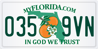 FL license plate 0359VN