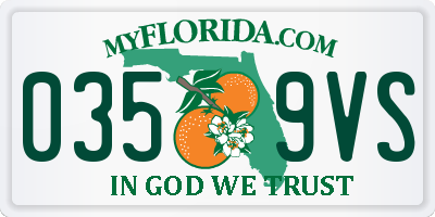 FL license plate 0359VS