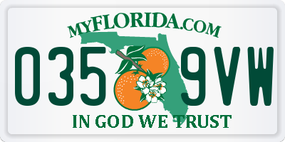 FL license plate 0359VW